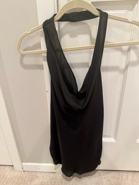 Gunmetal Draped Back Sleeveless Camisole
